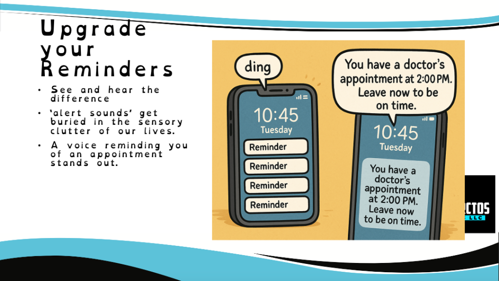 Illustrating must-have mobile reminders: A context-rich notification for a doctor's appointment, emphasizing effective reminder strategies.