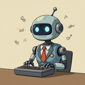 AI robot taking notes
